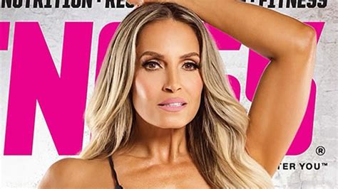 Trish Stratus wows in sexy bodysuit for Inside Fitness cover